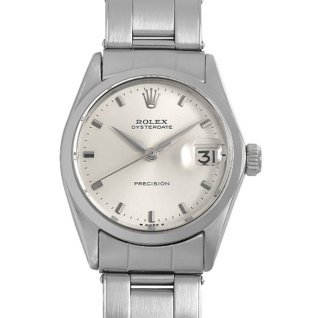6466 シルバー/バー ROLEX（ロレックス） オイスターデイト  