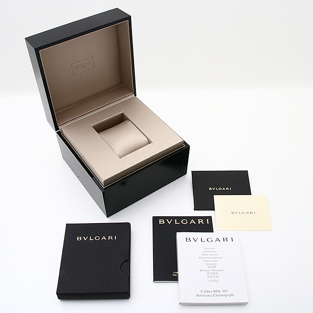 ブルガリ BVLGARI ディアゴノ メンズ 良品 箱・保証書 ブルガリ ディアゴノコンビ クロノグラフ クォーツ 黒文字盤