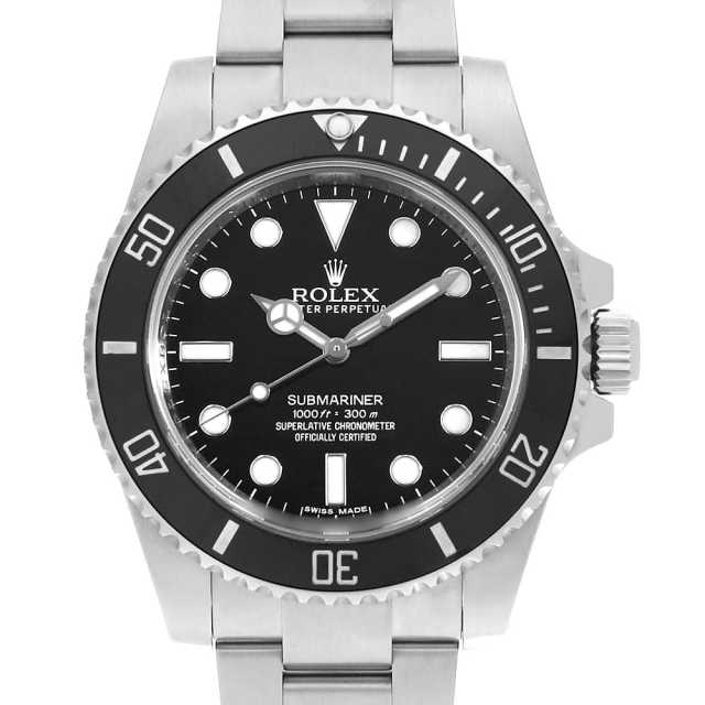 ロレックス ROLEX サブマリーナ ノンデイト 114060 ブラック SS メンズ 腕時計 114060 ブラック ROLEX（ロレックス）サブマリーナ ノンデイト 中古