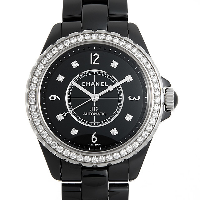J12 黒セラミック 8Pダイヤ ベゼルダイヤ H3109 メイン画像