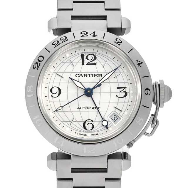 W31078M7 シルバー Cartier（カルティエ）パシャC GMT メリディアン  