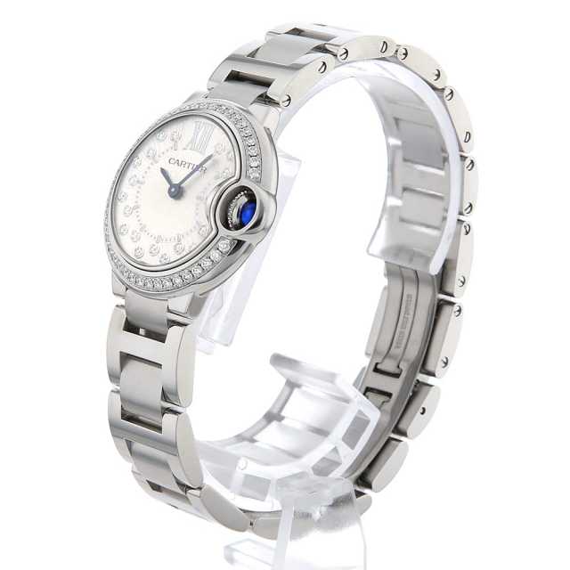 W4BB0034 シルバー Cartier（カルティエ）バロンブルー 19Pダイヤ 中古