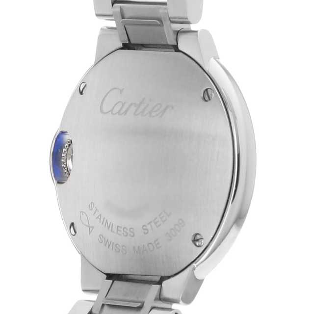 カルティエ Cartier 腕時計 バロンブルー W4BB0034 ダイヤベゼル ダイヤ/シルバー文字盤 SS クオーツアナログ 【箱・保付き】 【中古】 Cartier（カルティエ） バロンブルー 19Pダイヤ W4BB0034 中古