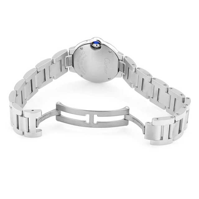 W4BB0034 シルバー Cartier（カルティエ）バロンブルー 19Pダイヤ 中古