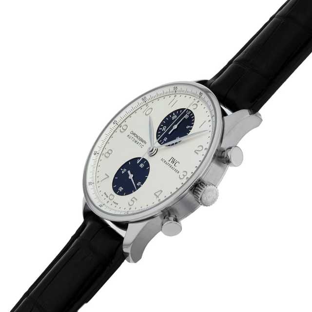 IWC ポルトギーゼ クロノ 日本限定 IW371464 メンズ 中古 腕時計 IW371464 シルバー×ブラック IWC ポルトギーゼ クロノ 日本限定 中古