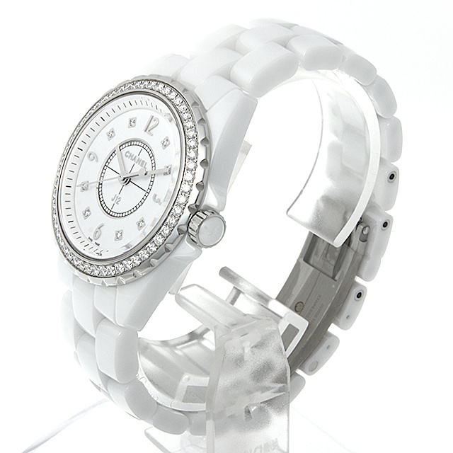 J12 白セラミック 8Pダイヤ ダイヤベゼル H3110 サブ画像１