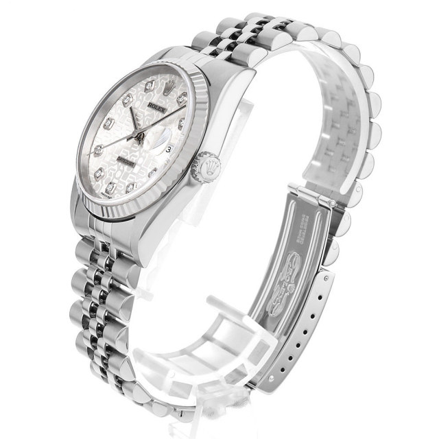 16234G シルバー ROLEX（ロレックス）デイトジャスト 10Pダイヤ 中古  