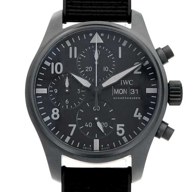 IW388106 ブラック IWC パイロットウォッチ クロノグラフ41