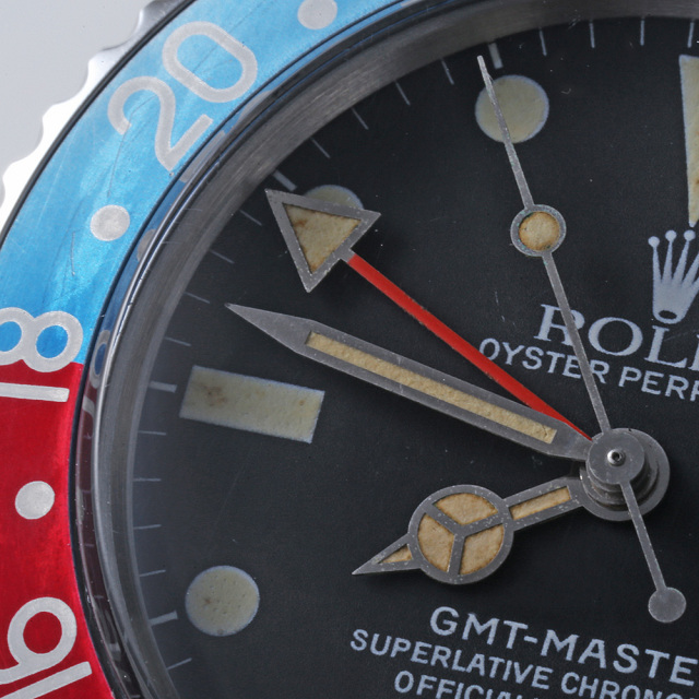 ☆　ROLEX GMTマスター1675　16750用ベゼルセット　☆ 1675 ブラック ROLEX（ロレックス）GMTマスター 赤青ベゼル