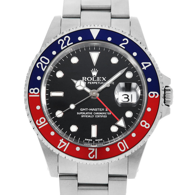 16710 ブラック ROLEX（ロレックス）GMTマスターII 赤青ベゼル 中古  