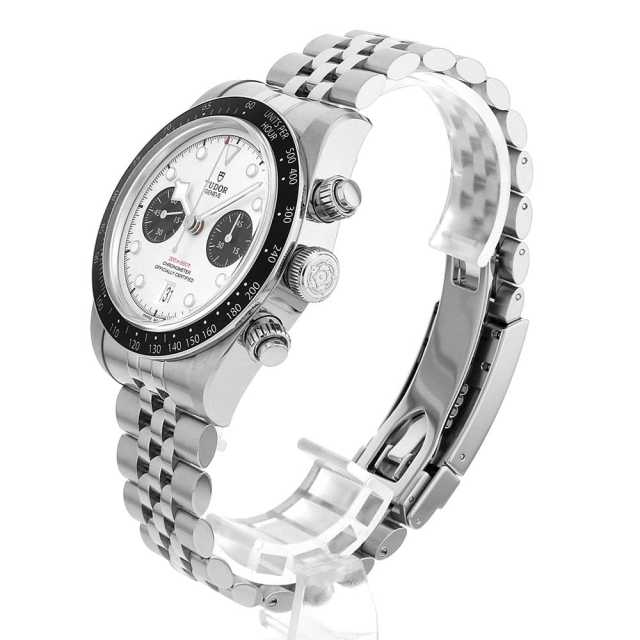 チューダーオマージュ ブラックベイクロノ モデル 白文字盤 クォーツ 未使用品 79360N-0014 オパライン TUDOR（チューダー）ブラックベイ