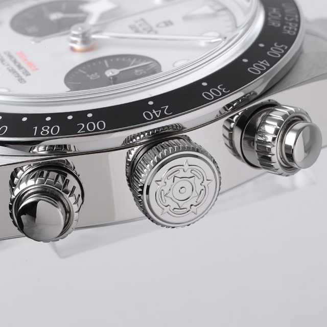 チューダーオマージュ ブラックベイクロノ モデル 白文字盤 クォーツ