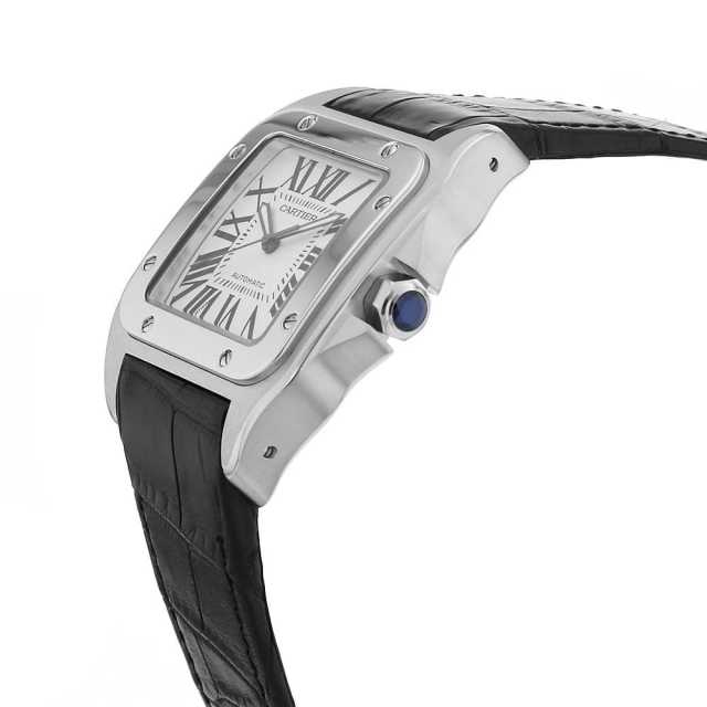 W20073X8 シルバー Cartier（カルティエ）サントス100 LM 中古