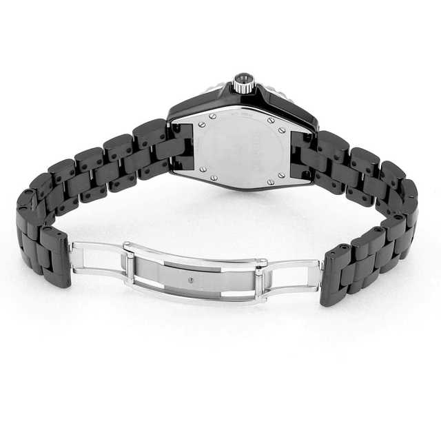 H1625 ブラック CHANEL（シャネル）J12 黒セラミック 12Pダイヤ 中古 