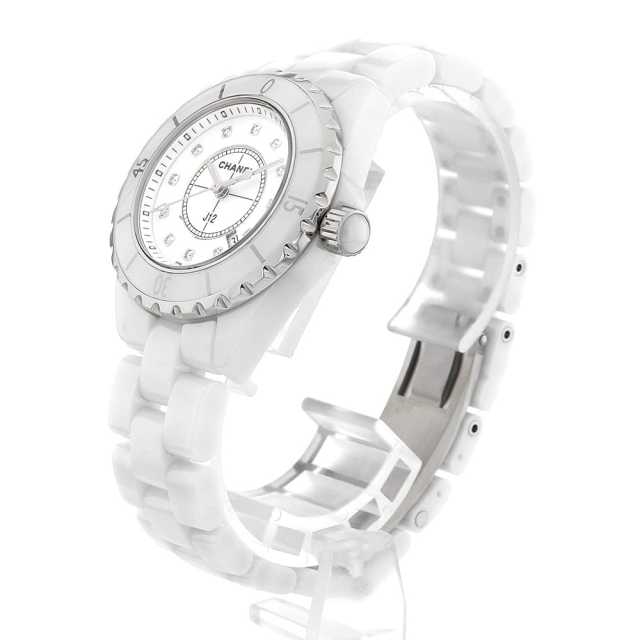 ☆良品 シャネル J12 白セラミック H1628 レディース 【中古】 中古)CHANEL シャネル J12 H1628 ホワイトセラミック 33mm NEWダイヤル