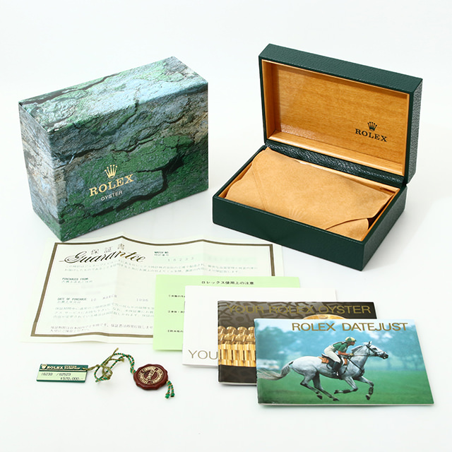 ロレックス ROLEX 正規品 箱 ケース 16233 グリーン 中古 メンズ 16233 シャンパンプリントコンピューター/バー ROLEX