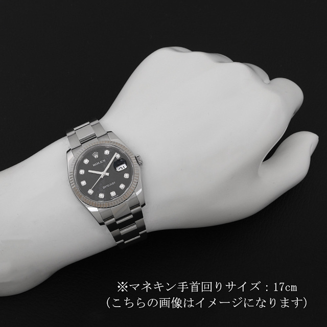 116234G ブラック ROLEX（ロレックス）デイトジャスト 10Pダイヤ 中古  
