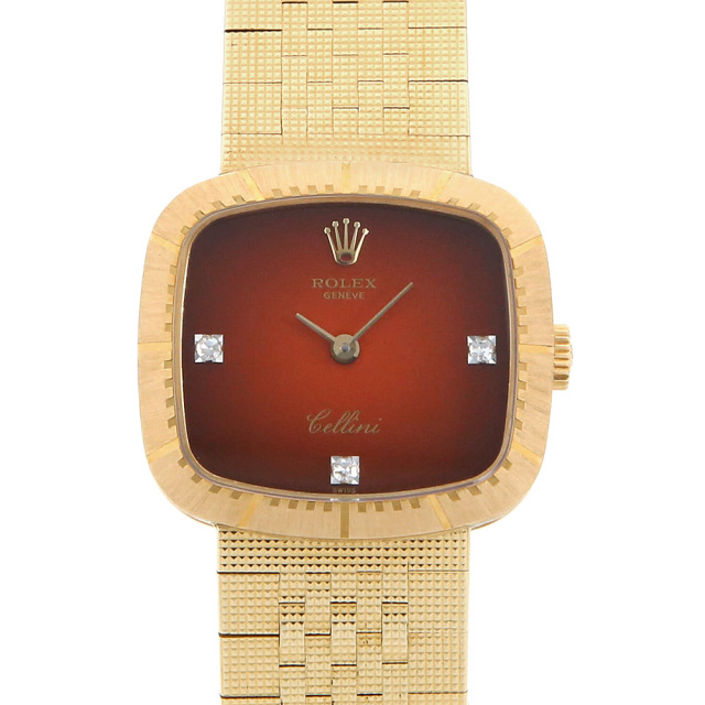 4082/8 レッド ROLEX（ロレックス）チェリーニ 3Pダイヤ cal.1601 中古  