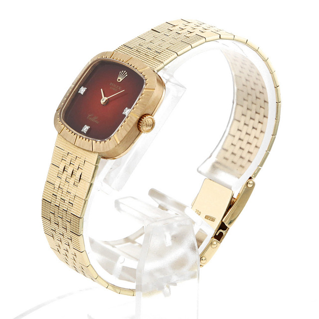 4082/8 レッド ROLEX（ロレックス）チェリーニ 3Pダイヤ cal.1601 中古  