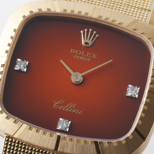4082/8 レッド ROLEX（ロレックス）チェリーニ 3Pダイヤ cal.1601 中古  