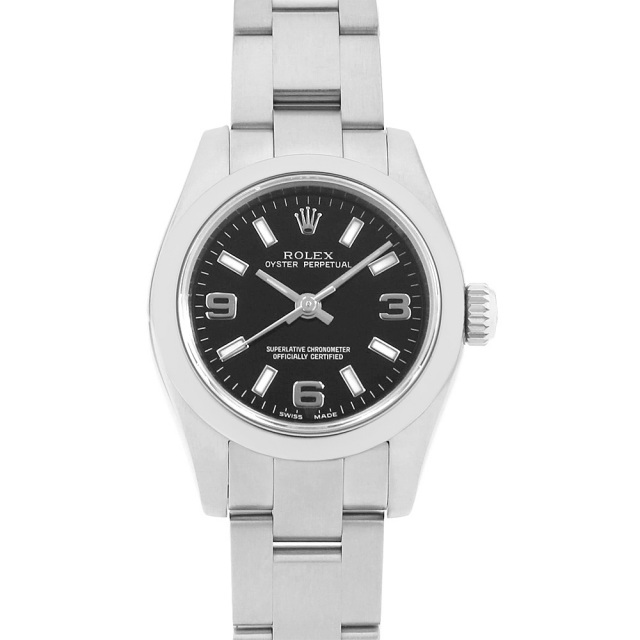 176200 ブラック ROLEX（ロレックス）オイスターパーペチュアル 中古  