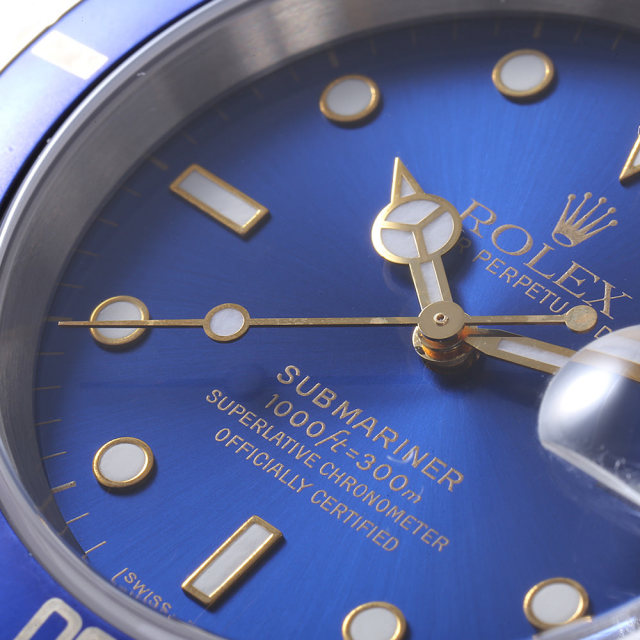 リプロダクト品ROLEX希少品ロレックス青サブゴールド掛け時計