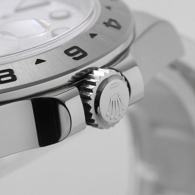 ロレックス ROLEX エクスプローラー2 白文字盤 X番 16570 SS