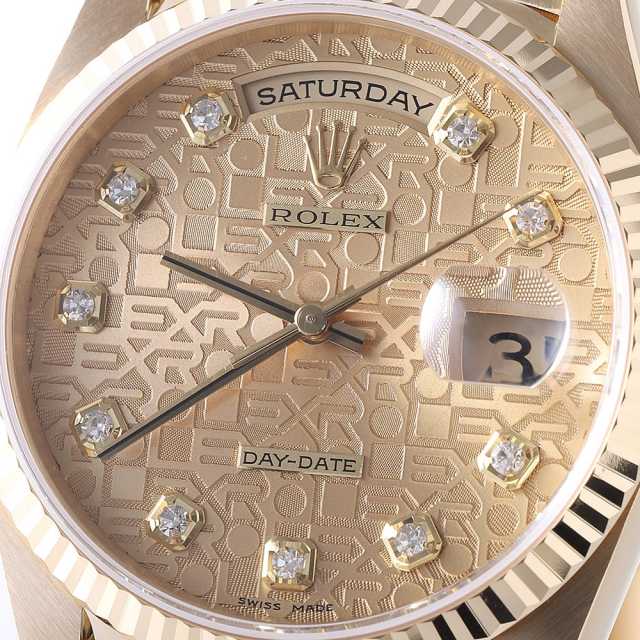 ロレックスデイデイト 純正10Pダイヤ文字盤&針 セット 楽天市場】ロレックス デイデイト18388 セミプレシャストーン10P