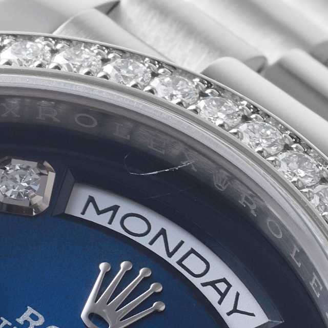 シラカバ出品 ROLEX ロレックス デイデイト36 ベゼルダイヤ 8Pダイヤ 2P