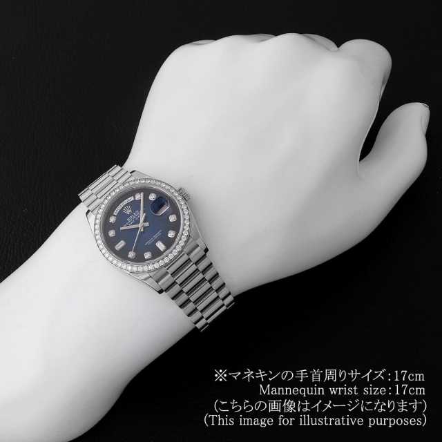 128349RBR ブルー ROLEX（ロレックス）デイデイト36 ベゼルダイヤ 8P