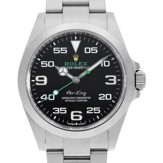 ロレックス エアキング 14000 ブラック メンズ 時計 【中古