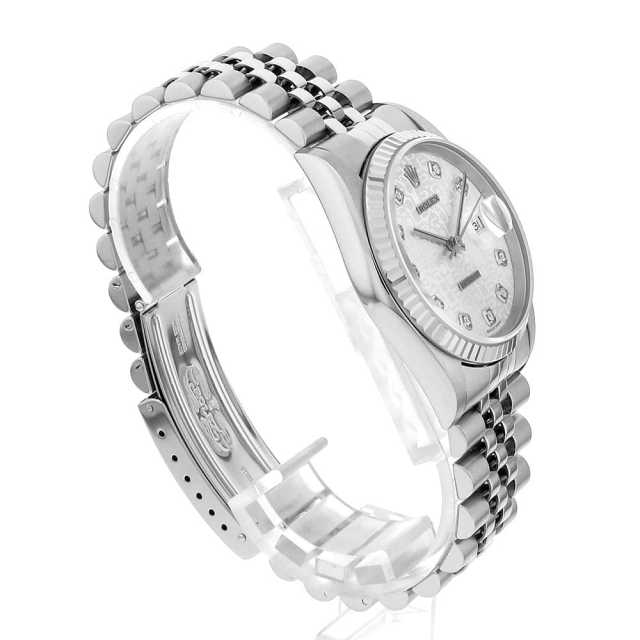 16234G シルバー ROLEX（ロレックス）デイトジャスト 10Pダイヤ 中古