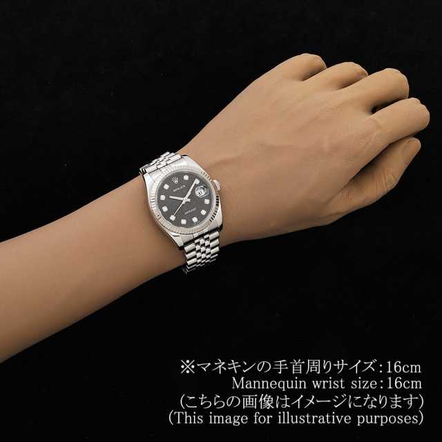 ROLEX ロレックス/デイトジャスト10Pダイヤ/SS × WG/116234G/Z59****/ABランク/91【中古】 116234G ブラック ROLEX（ロレックス）デイトジャスト 10Pダイヤ 中古