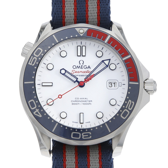 212.32.41.20.04.001 ホワイト OMEGA（オメガ）シーマスター300m  