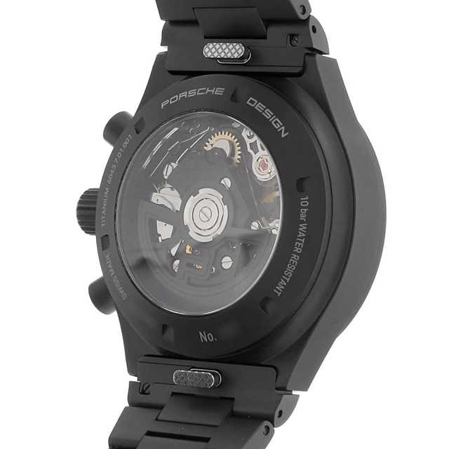 【美品】ボンポワン 黒 穴あきデザインポシェット ポルシェ・デザイン(PORSCHE DESIGN) クロノグラフ 1 オール