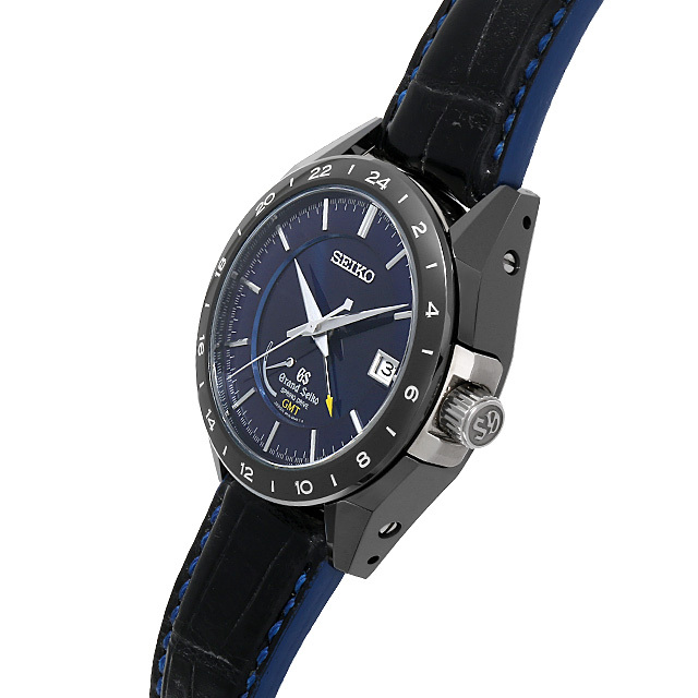 グランドセイコー GMT ブラックセラミック リミテッド SBGE039 中古 メンズ