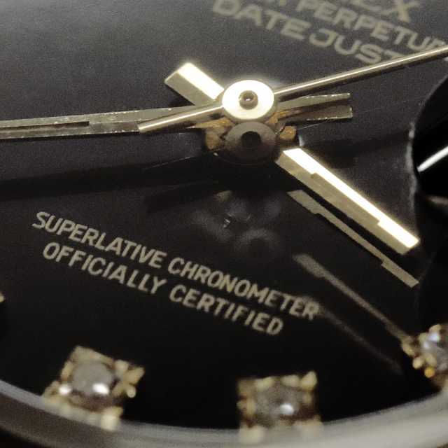 69173G ブラック ROLEX（ロレックス）デイトジャスト 10Pダイヤ 中古