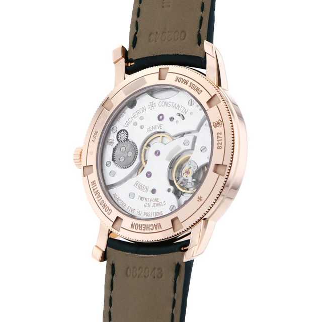 VACHERON CONSTANTIN ヴァシュロン・コンスタンタン パトリモニー トラディショナル マニュアルワインディング 82172/000R-H008 腕時計
 K18ピンクゴールド K18PG/本革 K18PG ディープグリーントーン文字盤 手巻き ユニセックス【中古】【472】SJ VACHERON CONSTANTIN（ヴァシュロン・コンスタンタン