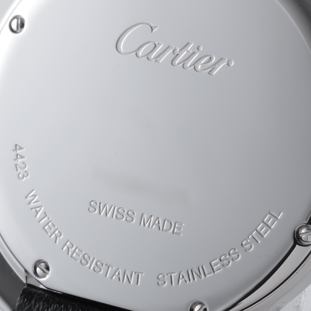 美品　カルティエ　アルディロン ロングCプレートスクエア　シルバー カルティエ ロンド ルイ カルティエ XL WR007004 シルバー