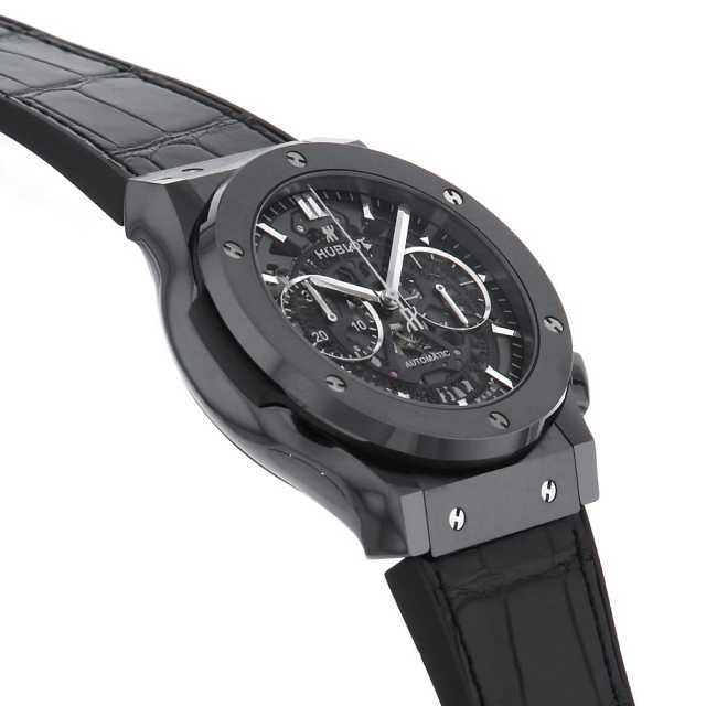 【新品】HUBLOT クラシック・フュージョン ストラップ ブラックアリゲーター Hublot Classic Fusion Auto 45mm Zirconium Titanium Black