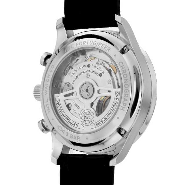 最終値下げ　銀座RASIN IWC ポルトギーゼ用 クロコダイルベルト　ブラック 最終値下げ 銀座RASIN IWC ポルトギーゼ用 クロコダイルベルト