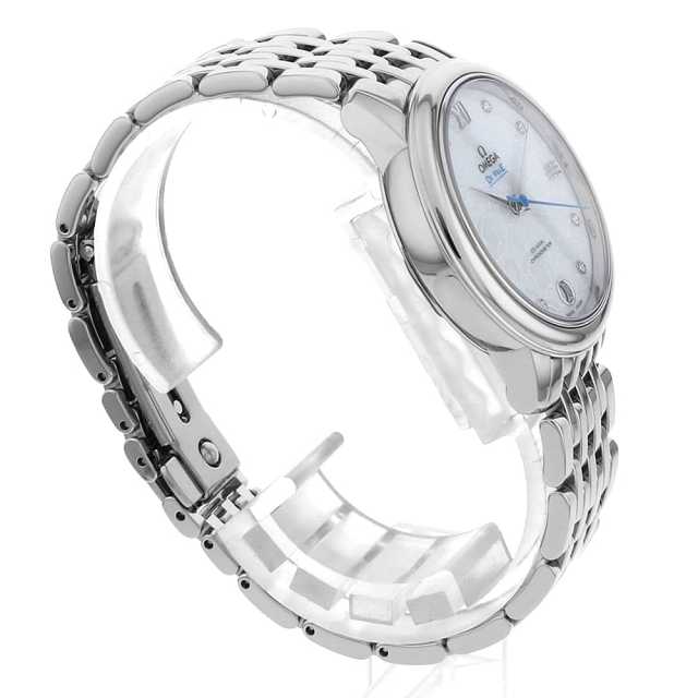 オメガ デ・ヴィル プレステージ オービス 424.10.33.20.55.004 レディース 中古 腕時計 新品)OMEGA オメガ デ・ヴィル プレステージ オービス ホワイト 424.10