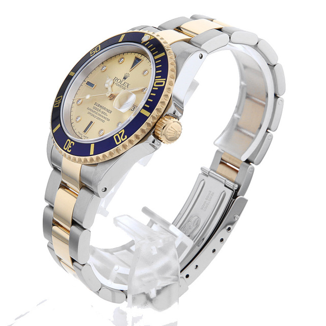 16613SG シャンパン ROLEX（ロレックス）サブマリーナ デイト 8Pダイヤ 