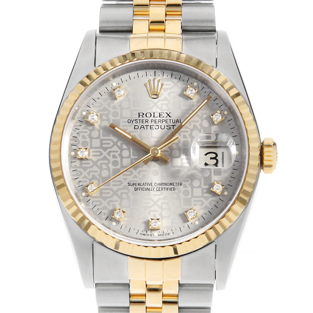 16233G シルバー ROLEX（ロレックス）デイトジャスト 10Pダイヤ 中古  