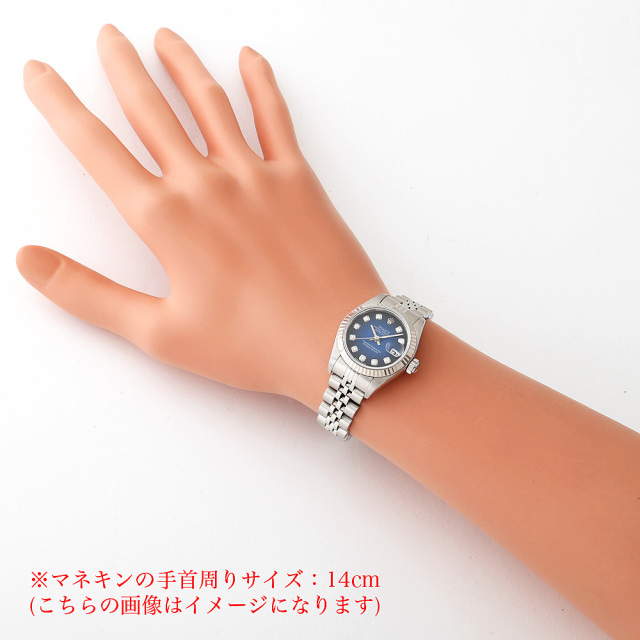 79174G ブルー ROLEX（ロレックス）デイトジャスト 10Pダイヤ