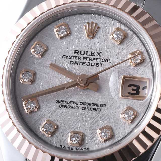 【正規品　ROLEX】デイトジャスト ダイヤ10P ROLEX ロレックス デイトジャスト 10Pダイヤ 179171G ピンク Z番