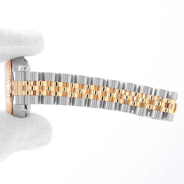 ロレックス　レディース　デイトジャスト　シャンパンゴールド　文字盤　10Pダイヤ ROLEX 【新品同様】ロレックス デイトジャスト 26 10Pダイヤ