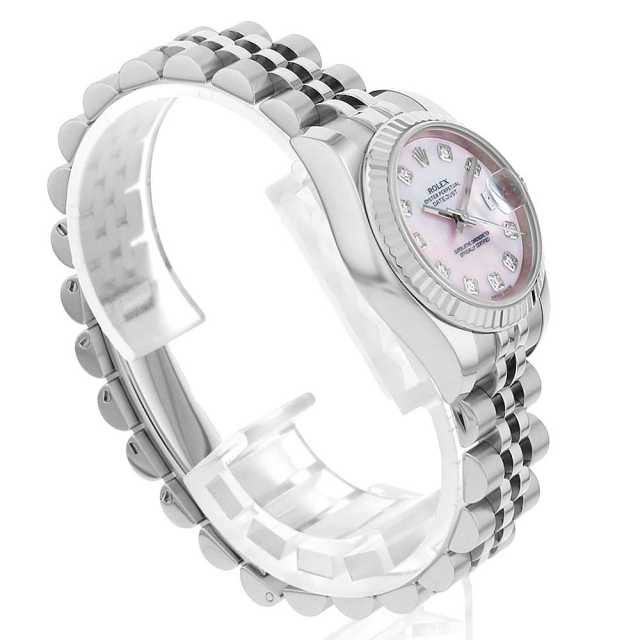 ロレックス　デイトジャストレディース　ピンクシェル　10Pダイヤ文字盤 179174NG ピンクシェル ROLEX（ロレックス）デイトジャスト 10P