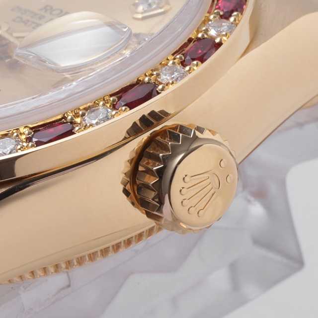 69198G シャンパン ROLEX（ロレックス）デイトジャスト DIA/ルビー巻