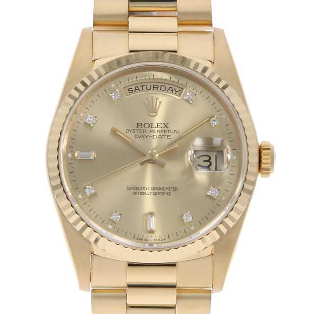 18238A シャンパン ROLEX（ロレックス）デイデイト 8Pダイヤ 2P